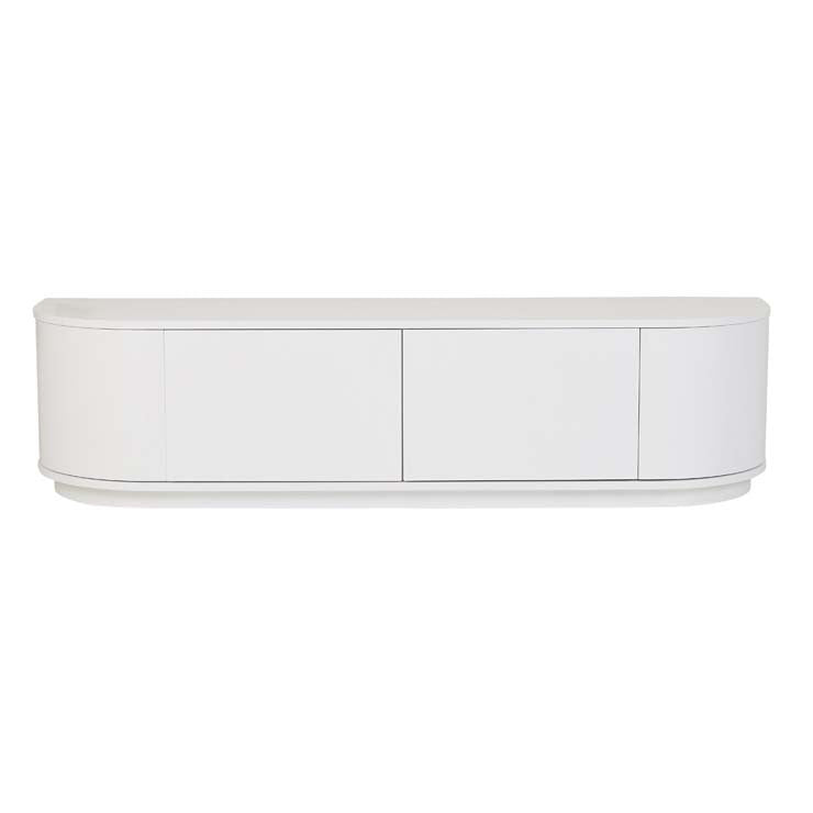 Oberon Crescent Entertainment Unit White 1800mm
