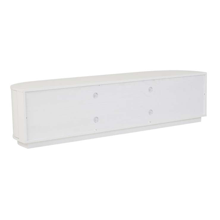Oberon Crescent Entertainment Unit White 1800mm
