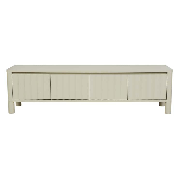 Oliver Fluted Entertainment Unit Putty