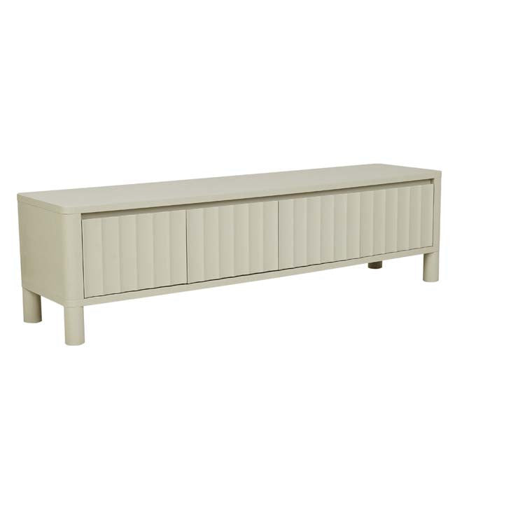 Oliver Fluted Entertainment Unit Putty