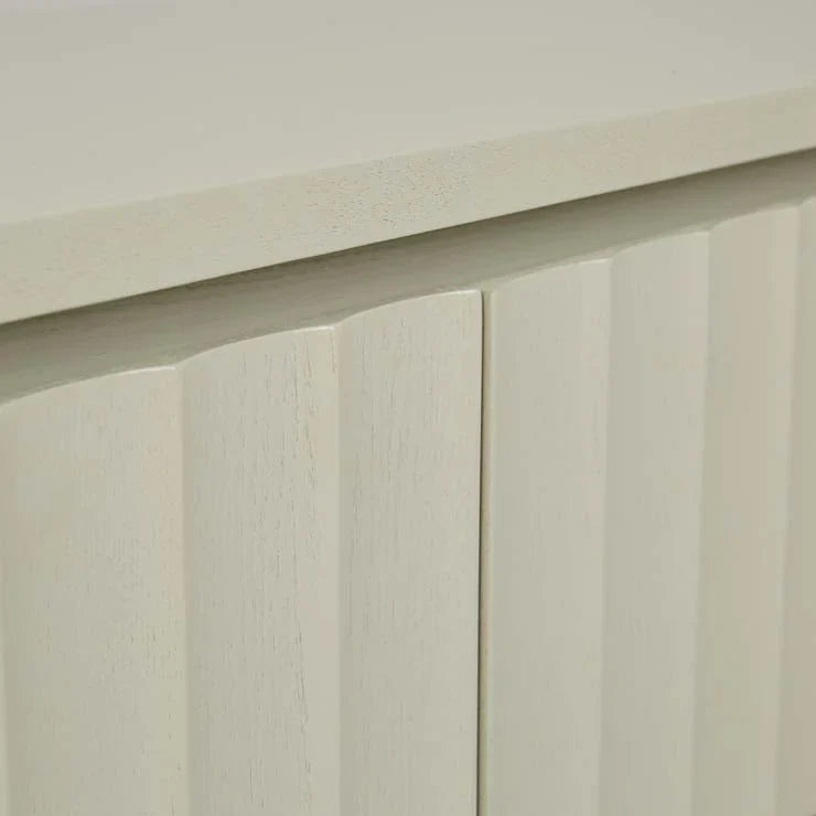 Oliver Fluted Entertainment Unit Putty