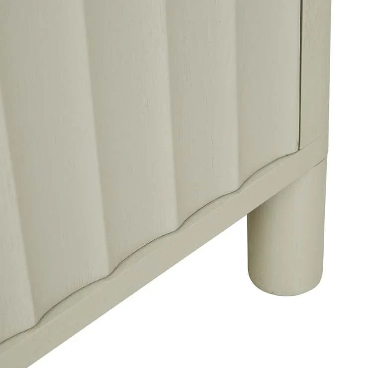 Oliver Fluted Entertainment Unit Putty